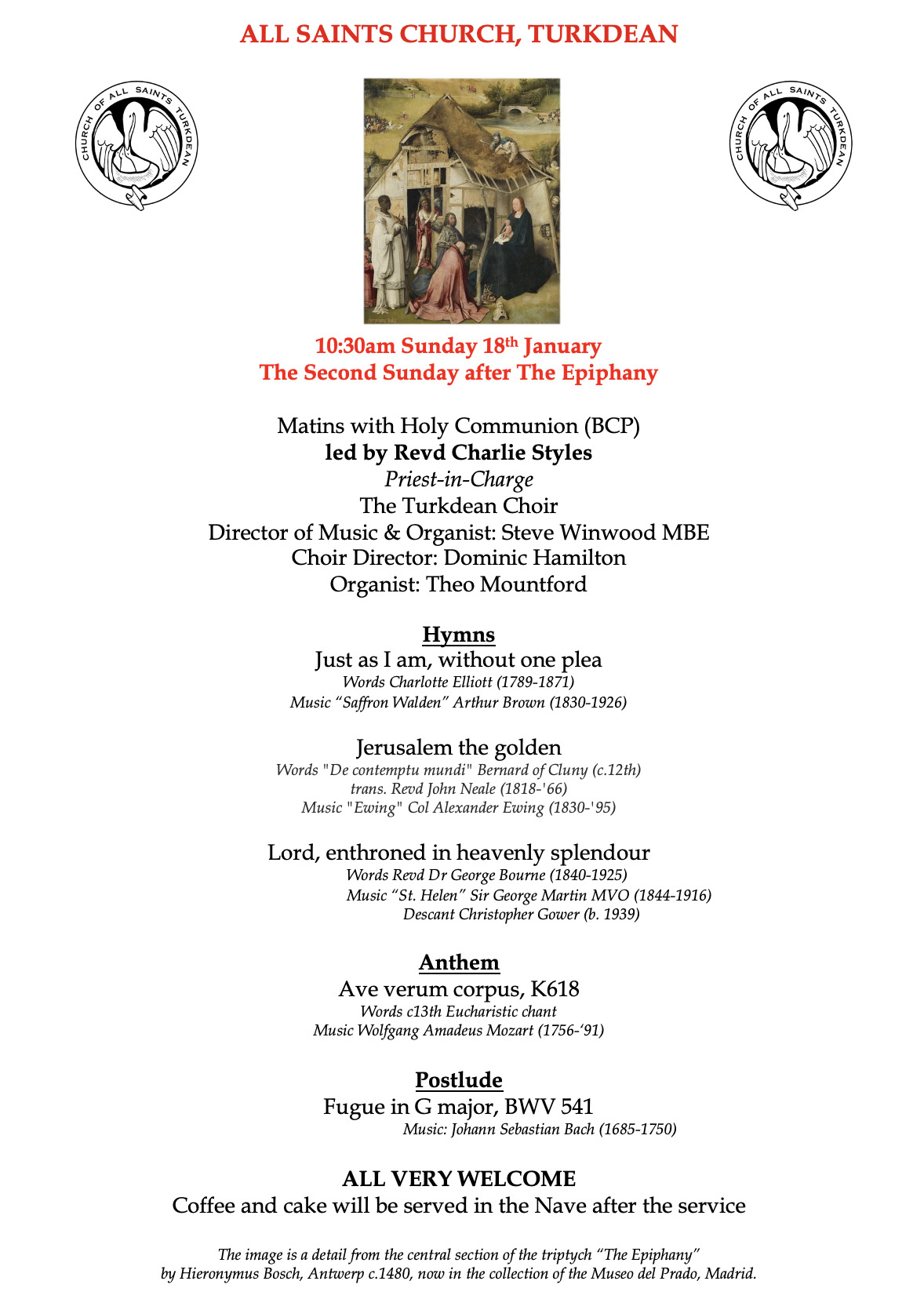 BCP Matins with Holy Communion - All Saints Church, Turkdean: 18th January 2026